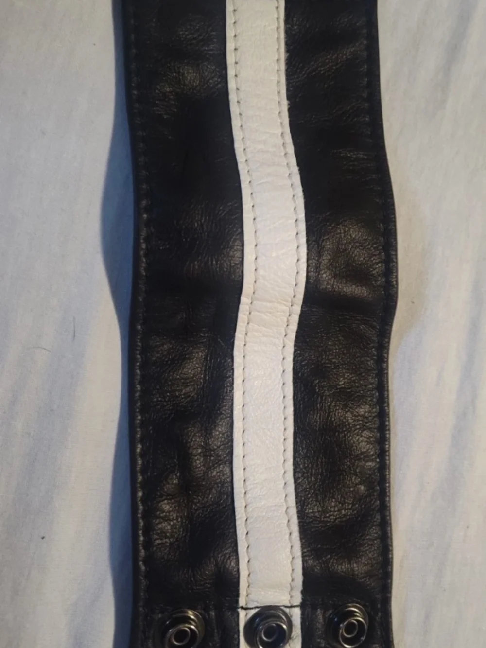 Vintage 1970's Leather Disco Armband Secret Hidden Wallet Compartment